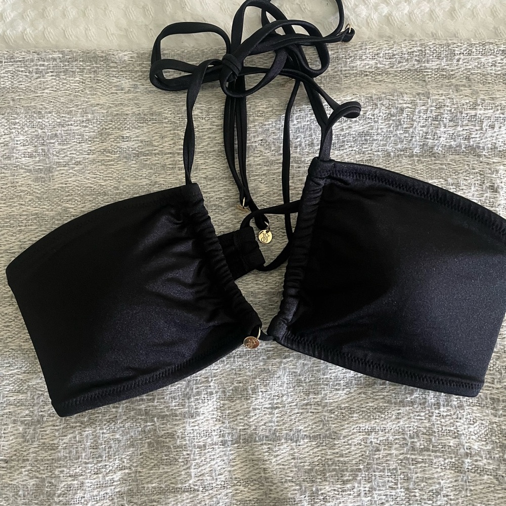 Victoria's Secret Black Multiway Halter Bikini Top